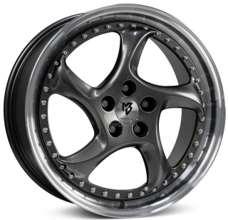 MB DESIGN TURBO S hliníkové disky 8,5x19 5x100 ET30 Glanzgrau poliert