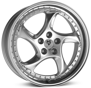 MB DESIGN TURBO S hliníkové disky 8,5x19 5x100 ET30 Silber poliert