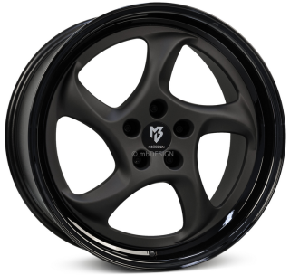 MB DESIGN TURBO hliníkové disky 8,5x19 5x114,3 ET45 Schwarz stumpfmatt Glanzschwarz