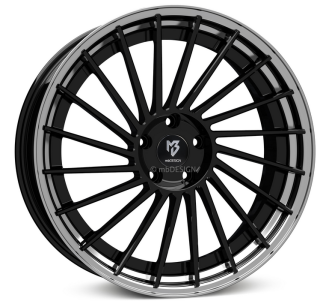 MB DESIGN VR3.2 hliníkové disky 9x20 5x112 ET25 Glanzschwarz Glanzschwarz poliert