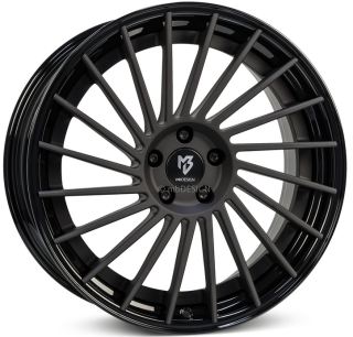 MB DESIGN VR3.2 hliníkové disky 9x20 5x112 ET25 Schwarz stumpfmatt Glanzschwarz