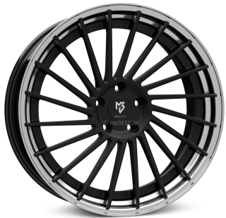 MB DESIGN VR3.2 hliníkové disky 9x20 5x112 ET25 Schwarz stumpfmatt Glanzschwarz poliert