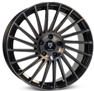 MB DESIGN VR3 hliníkové disky 7,5x18 5x100 ET33 Rauchschwarz glänzend poliert