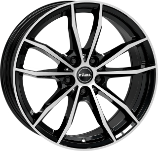 RIAL X12 hliníkové disky 7,5x18 5x112 ET46 diamant-schwarz frontpoliert