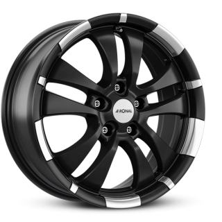 RONAL R59 hliníkové disky 7,5x18 5x112 ET50 JETBLACK-MATT-HORNKOPIERT