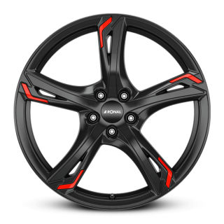 RONAL R62 Red hliníkové disky 7,5x18 5x114,3 ET40 JETBLACK