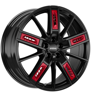 RONAL R67 Red Left hliníkové disky 8x18 5x112 ET50 JETBLACK