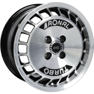 RONAL R10 TURBO hliníkové disky 7x15 4x100 ET28 SCHWARZ-FRONTKOPIERT