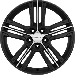 RONAL R57 hliníkové disky 7,5x17 5x120 ET45 MATTSCHWARZ-FRONTKOPIERT