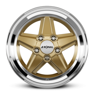 RONAL R9 hliníkové disky 7x16 5x112 ET23 RACING GOLD-HORNKOPIERT