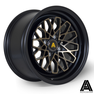 AUTOSTAR Geo hliníkové disky 8x15 4x100 ET25 BFBlack
