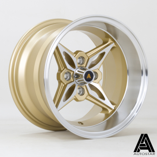 AUTOSTAR Kanji hliníkové disky 9x14 4x100 ET-13 PFGold