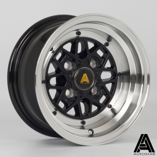 AUTOSTAR Korin hliníkové disky 6x12 4x101 ET-9 RLBlack