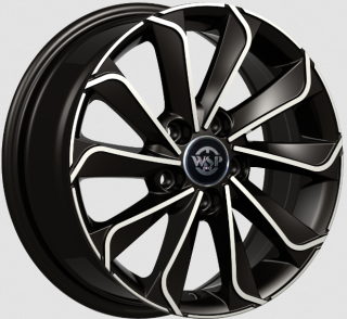 WSP WD003 CORINTO AUDI hliníkové disky 6,5x16 5x112 ET43 GLOSSY BLACK POLISHED