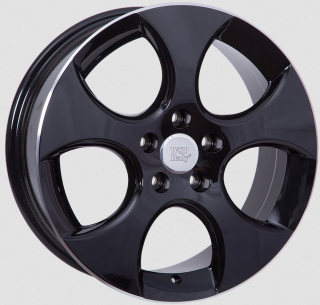 WSP W444 CIPRUS VW hliníkové disky 7,5x18 5x112 ET51 GLOSSY BLACK LIP POLISHED