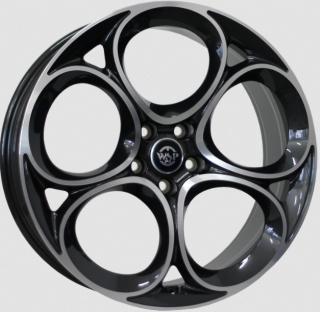 WSP W262 Sankt Moritz ALFA ROMEO hliníkové disky 8,5x20 5x110 ET31 GLOSSY BLACK POLISHED