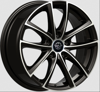 WSP WD001 PRASLIN FORD hliníkové disky 7x17 5x108 ET45 GLOSSY BLACK POLISHED