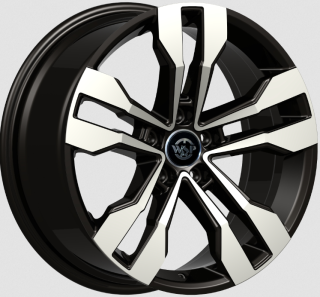 WSP WD008 TENERIFE VW hliníkové disky 7,5x17 5x112 ET40 GLOSSY BLACK POLISHED