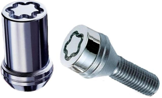 Bezpečnostné skrutky / matice MCGARD balenie 4 ks s nástavcom