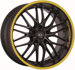 BARRACUDA VOLTEC T6 hliníkové disky 8x18 5x120 ET33 Mattblack Puresports / Color Trim gelb