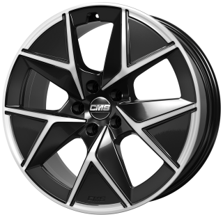 CMS C42 hliníkové disky 7,5x18 5x108 ET46 Diamond Black Gloss